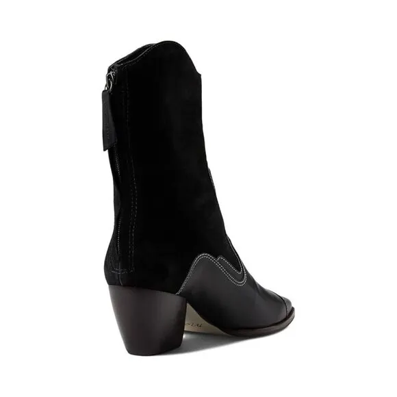 Matisse Women's 8M Black Leather Western Boots Booties - New in Box