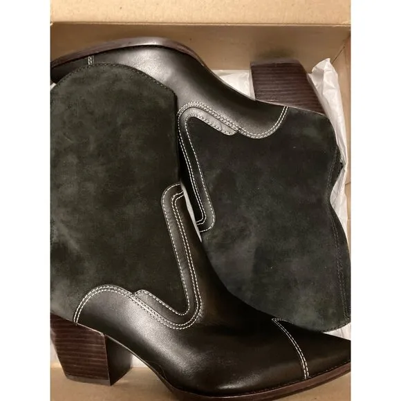 Matisse Women's 8M Black Leather Western Boots Booties - New in Box