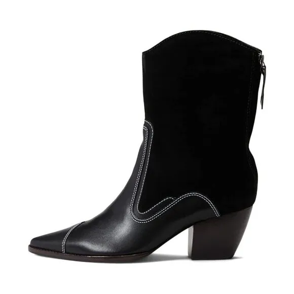 Matisse Women's 8M Black Leather Western Boots Booties - New in Box