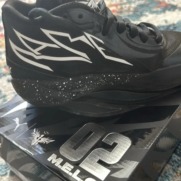 M.E.L.O MB.01 PUMA Black Basketball Sneakers Size 10
