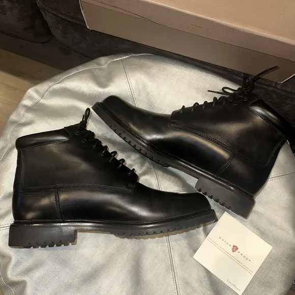 Men's Cole Haan American Classics Waterproof Lace Up Plain Toe Boots size 10 1/2