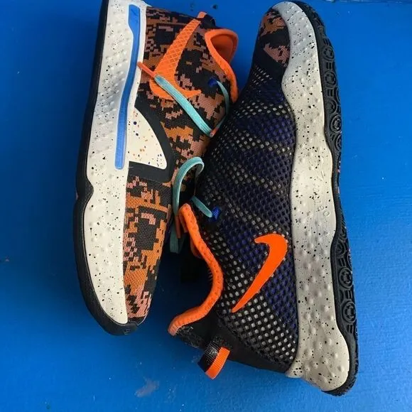 Men's Nike PG4 Digi Camo Paul George Basketball Sneakers  CD5079-200 10.5