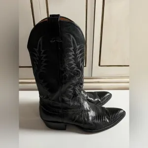 Men's Nocona USA Black Leather Pointed Toe Western Cowboy Boots Size 10 1/2 D