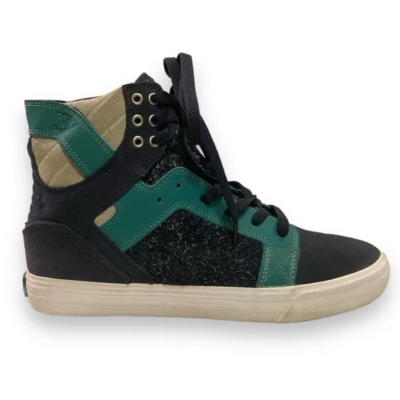 Mens Supra Skytop 08003-470-M Blue Suede Surf High Top Skater Sneakers Size 9