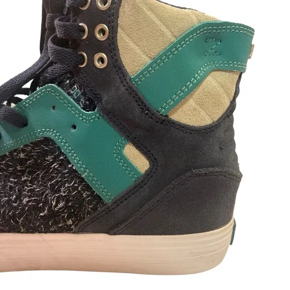 Mens Supra Skytop 08003-470-M Blue Suede Surf High Top Skater Sneakers Size 9