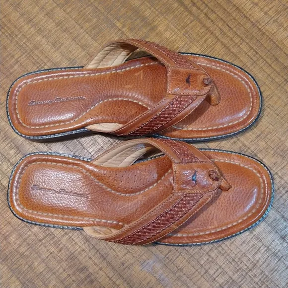 Men's Tommy Bahama Anchor Away Leather Sandals Size 12D