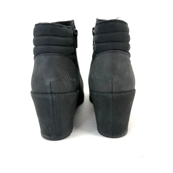 Merrell Tremblant Wedge Bluff Boots Women's 11 Black Suede Waterproof Bootie