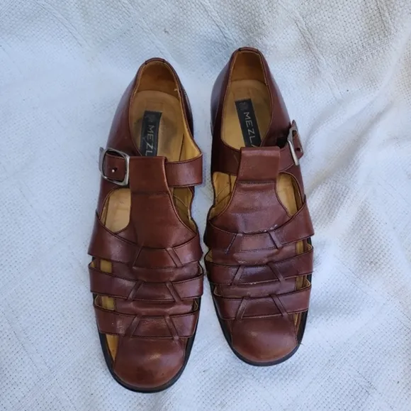 Mezlan‎ Caribe leather closed sandals 9