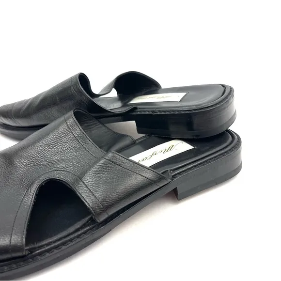 Mezlan Men’s Black Leather Slide Sandals
