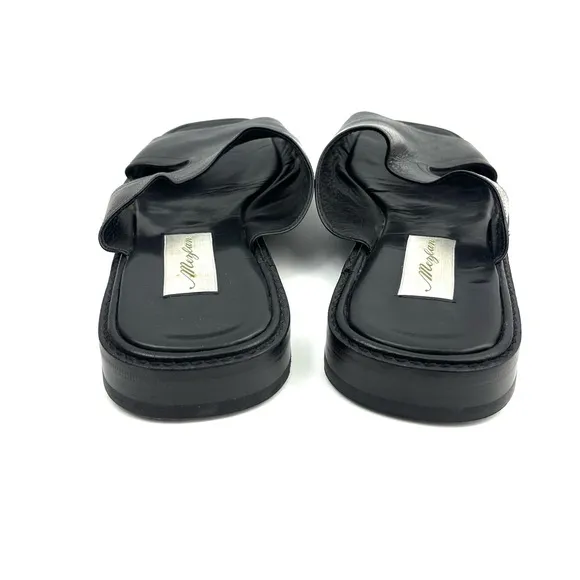 Mezlan Men’s Black Leather Slide Sandals