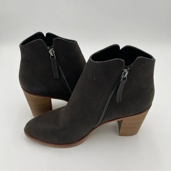 MIA Women Patton Chunky Stacked Heeled Short Ankle Boots Booties Black Size 9.5