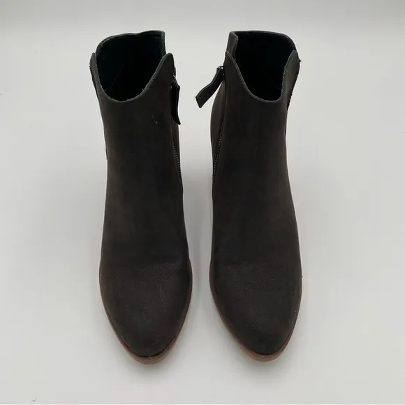 MIA Women Patton Chunky Stacked Heeled Short Ankle Boots Booties Black Size 9.5