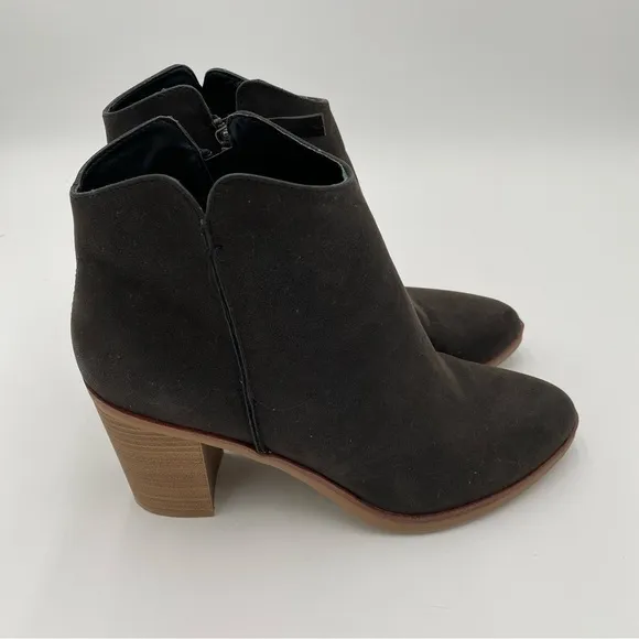 MIA Women Patton Chunky Stacked Heeled Short Ankle Boots Booties Black Size 9.5
