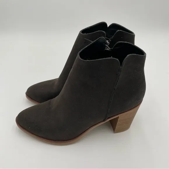 MIA Women Patton Chunky Stacked Heeled Short Ankle Boots Booties Black Size 9.5