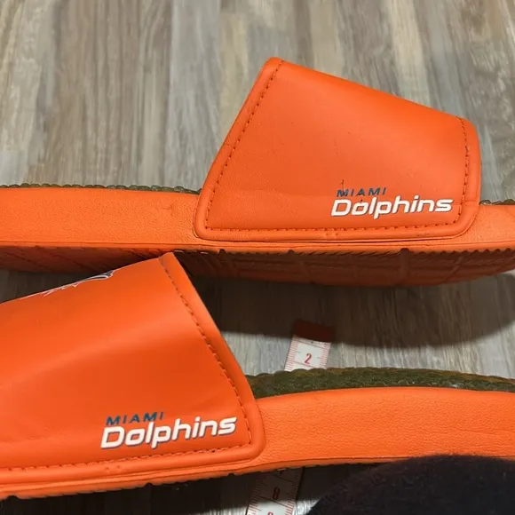 Miami Dolphins Orange Slide Sandals