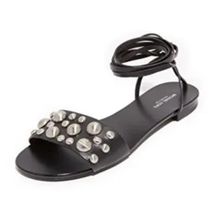 Michael Kors Collection Mica Studded Leather Lace-Up Sandal