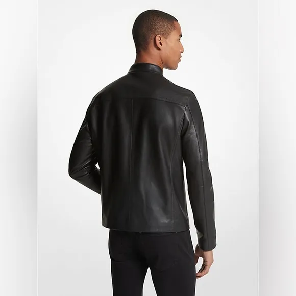 MICHAEL KORS MENSLeather Racer Jacket