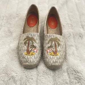 Michael Kors Palm Tree Espadrille Loafers Size 7.5