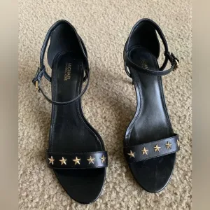 Michael Kors Studded Leather Heel Sandals