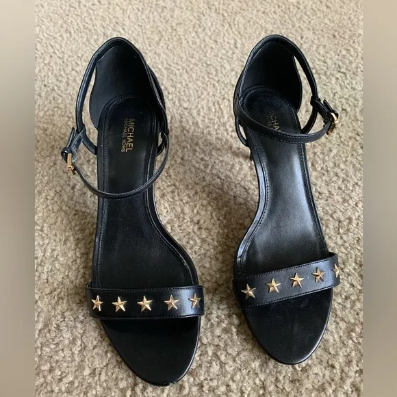 Michael Kors Studded Leather Heel Sandals