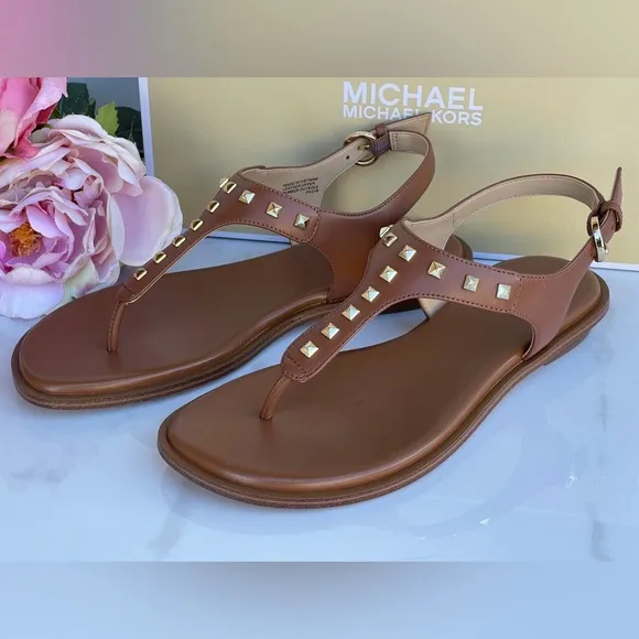 Michael Kors Studded T-Strap Sandals