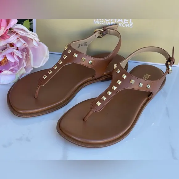 Michael Kors Studded T-Strap Sandals