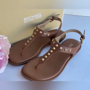 Michael Kors Studded T-Strap Sandals