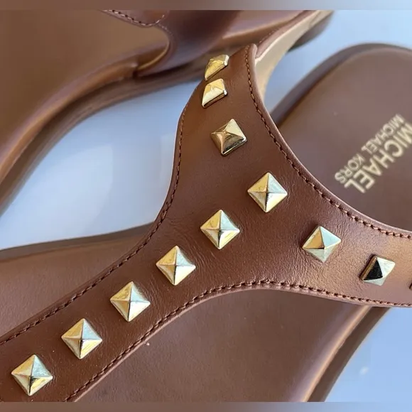Michael Kors Studded T-Strap Sandals