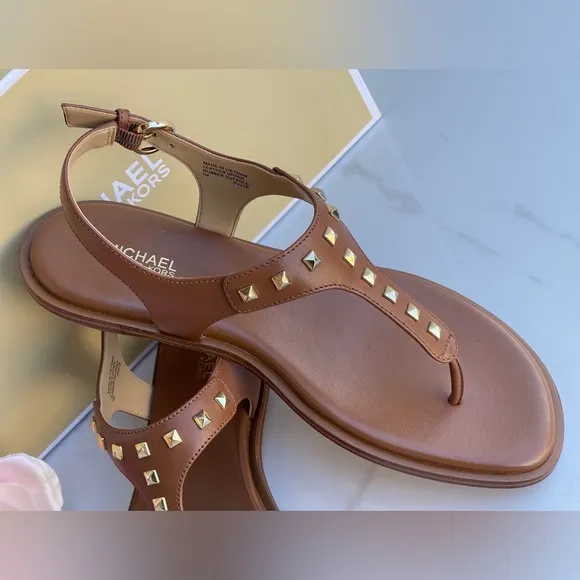 Michael Kors Studded T-Strap Sandals