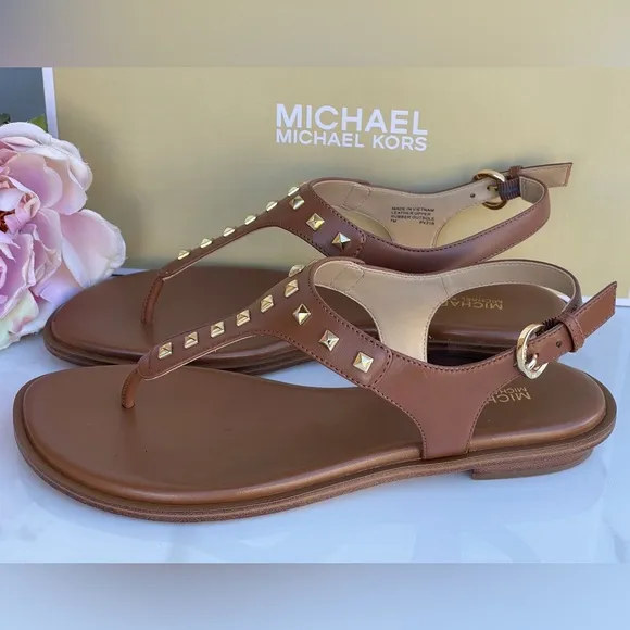 Michael Kors Studded T-Strap Sandals