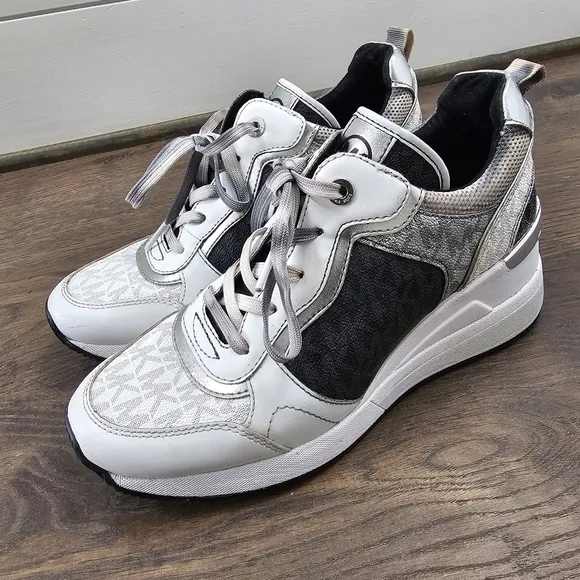 Michael Kors Women's Wedge Heel Sneakers- Cristina Trainer Tennis Shoe
