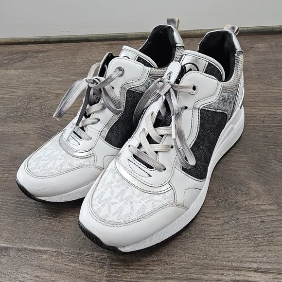 Michael Kors Women's Wedge Heel Sneakers- Cristina Trainer Tennis Shoe