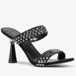 Michael Kors Clara Black Studded Heeled Sandals – Glamorous &amp; Chic