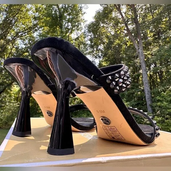 Michael Kors Clara Black Studded Heeled Sandals – Glamorous &amp; Chic