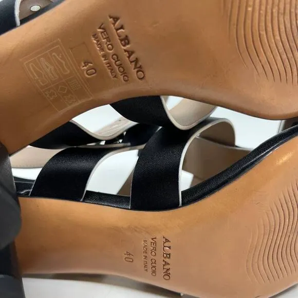 Michele Lopriore Albano Women's Studded Leather Sandals Size 40