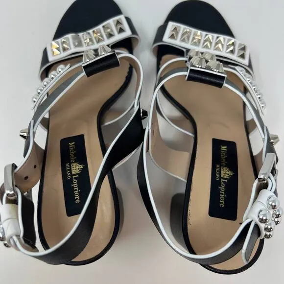 Michele Lopriore Albano Women's Studded Leather Sandals Size 40