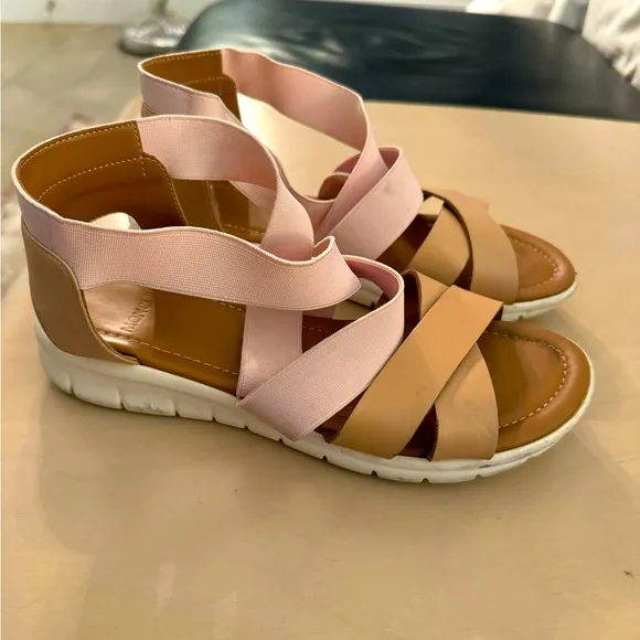 Moncler two tone sandals