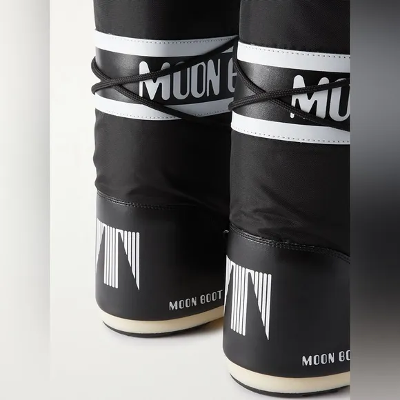 Moon Boot Black Winter Rain Boots Insulated