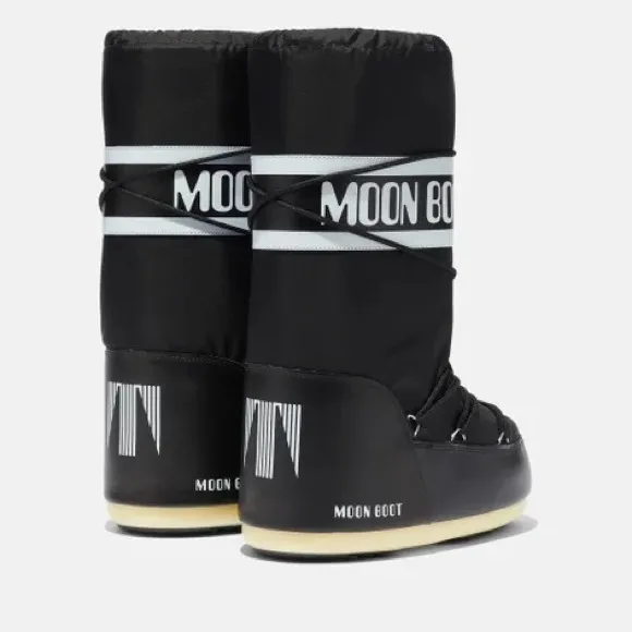 Moon Boot Black Winter Rain Boots Insulated