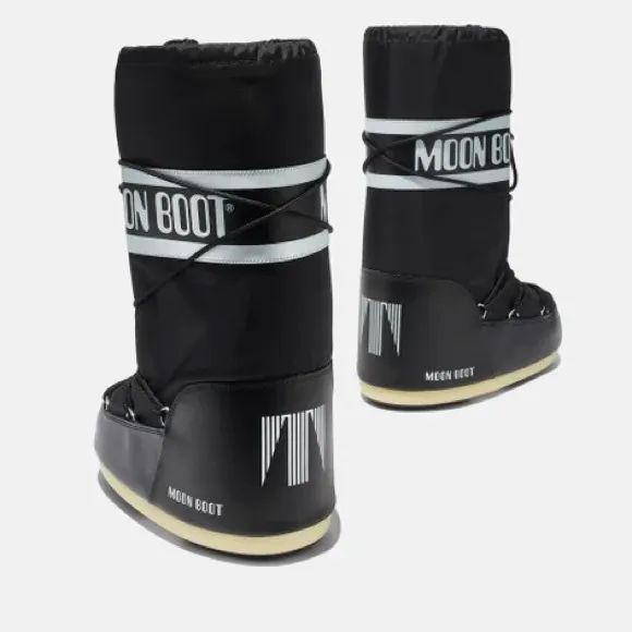 Moon Boot Black Winter Rain Boots Insulated