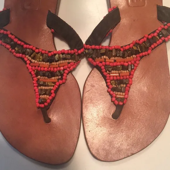 Mystique Beaded Sandals Sz 10