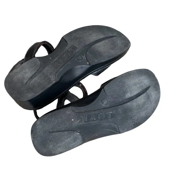 NAOT Leather Orthopaedic Sandals Black 39