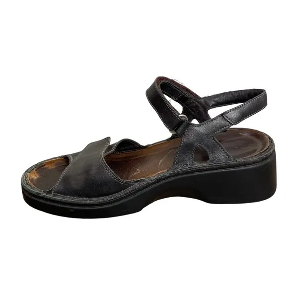 NAOT Leather Orthopaedic Sandals Black 39