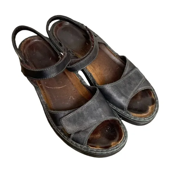 NAOT Leather Orthopaedic Sandals Black 39