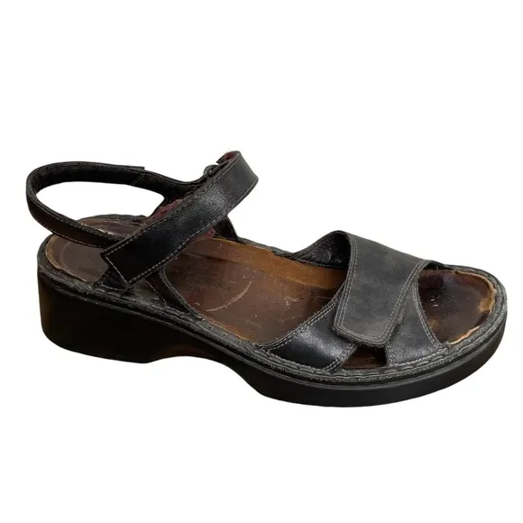 NAOT Leather Orthopaedic Sandals Black 39
