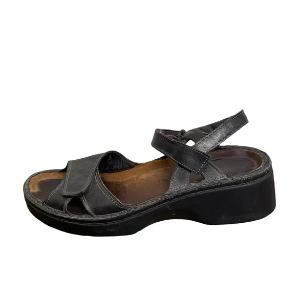 NAOT Leather Orthopaedic Sandals Black 39