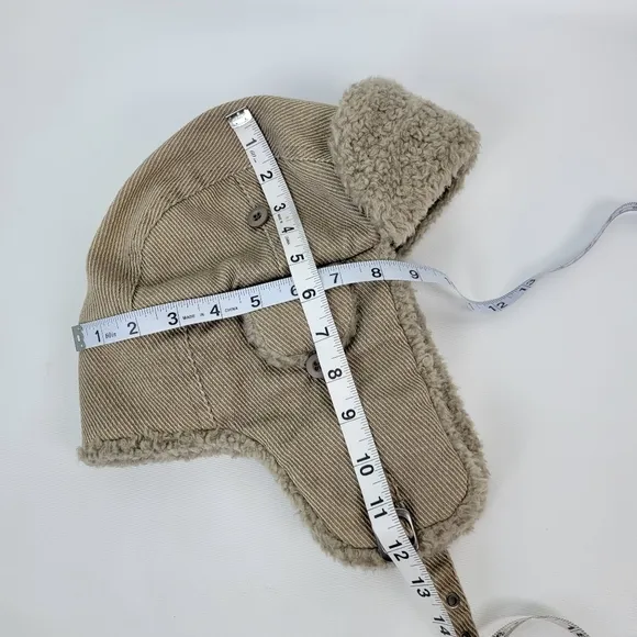 Nathaniel Cole Crowncap Warm Trapper Sherling Hat Boys Sz XL