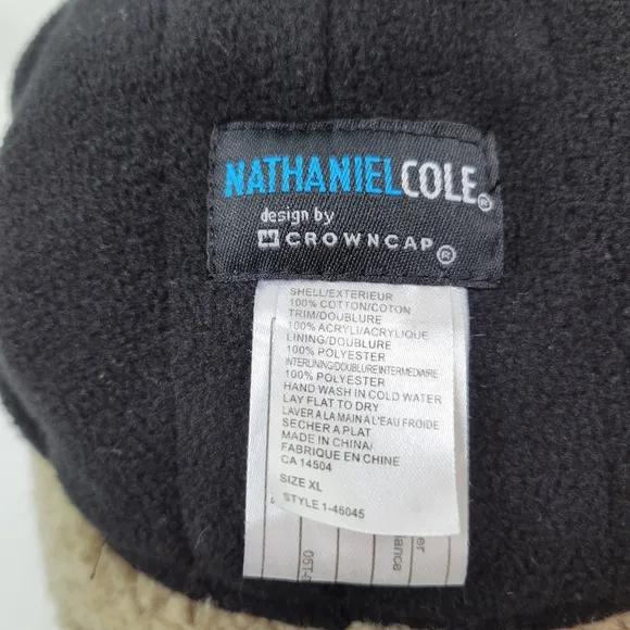 Nathaniel Cole Crowncap Warm Trapper Sherling Hat Boys Sz XL