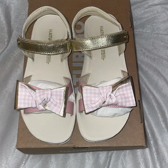 NATURINO SUMATRA Leather sandals in Pink