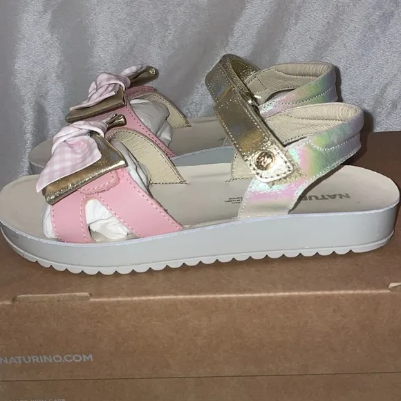 NATURINO SUMATRA Leather sandals in Pink